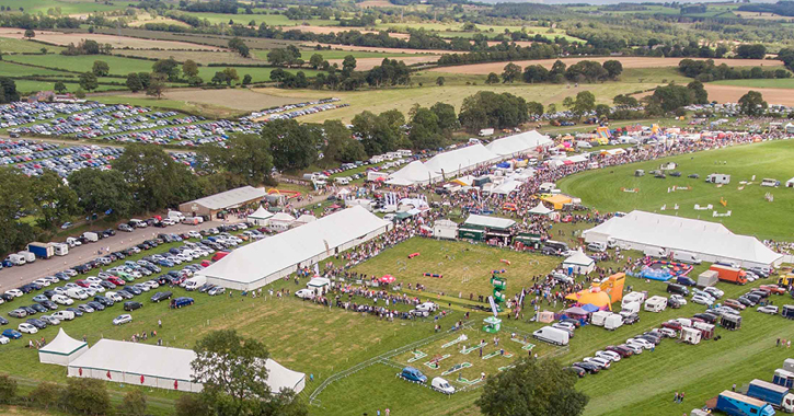 Aerial shot of Wolsingham Show 